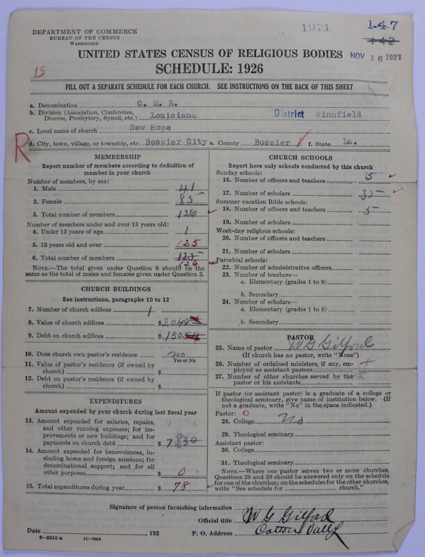 Scan of Colored Methodist Episcopal Church: 1971