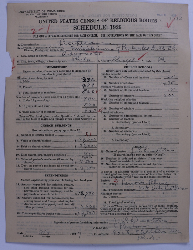 Scan of United Lutheran Church in America: 1542
