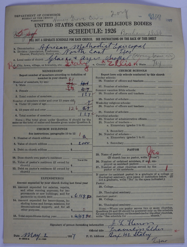 Scan of African Methodist Episcopal Church: 6159