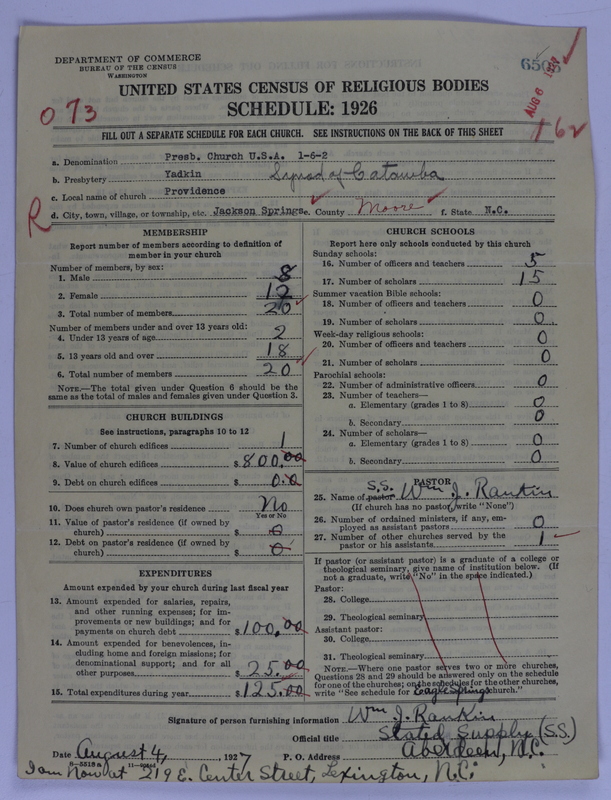 Scan of Presbyterian Church in the United States of America: 6505