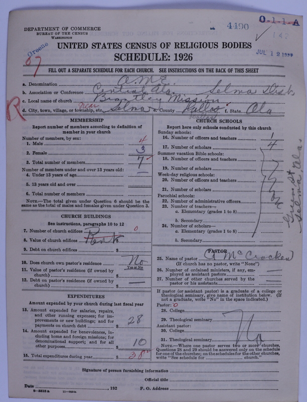 Scan of African Methodist Episcopal Church: 4490