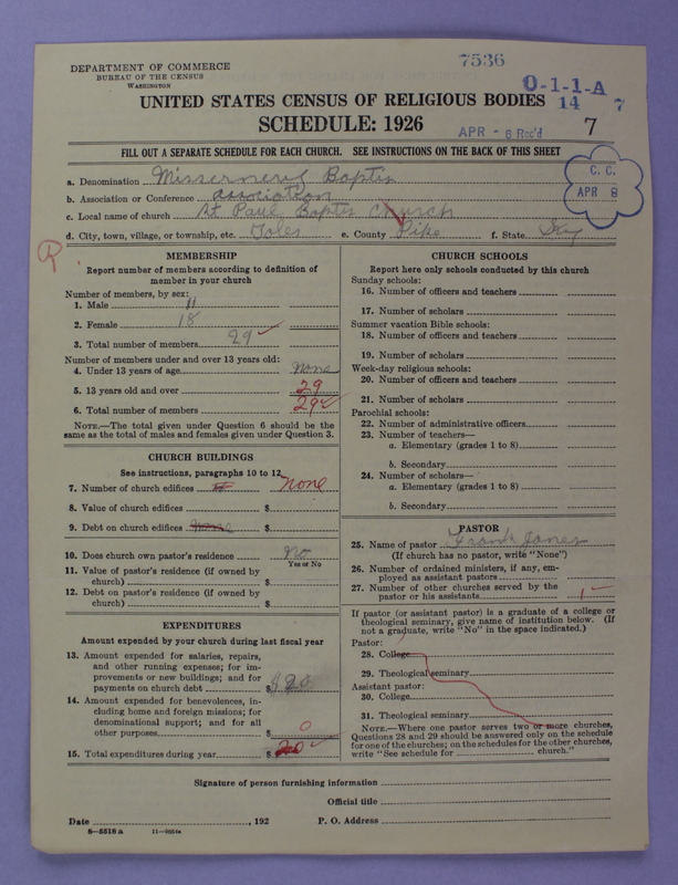 Scan of Negro Baptists: 7536