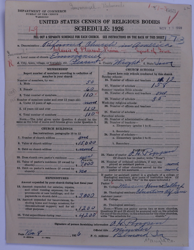 Scan of Reformed Church in America: 663