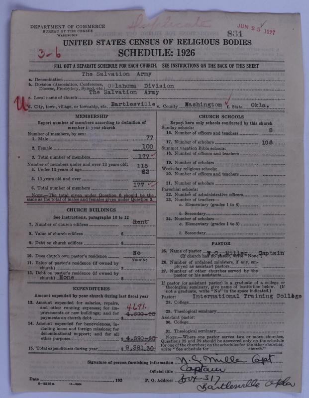 Scan of Salvation Army: 831