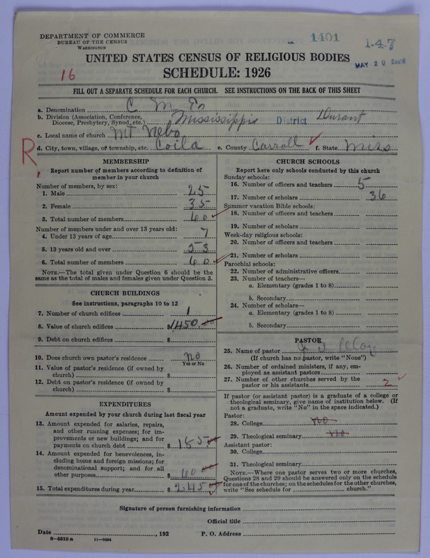 Scan of Colored Methodist Episcopal Church: 1401