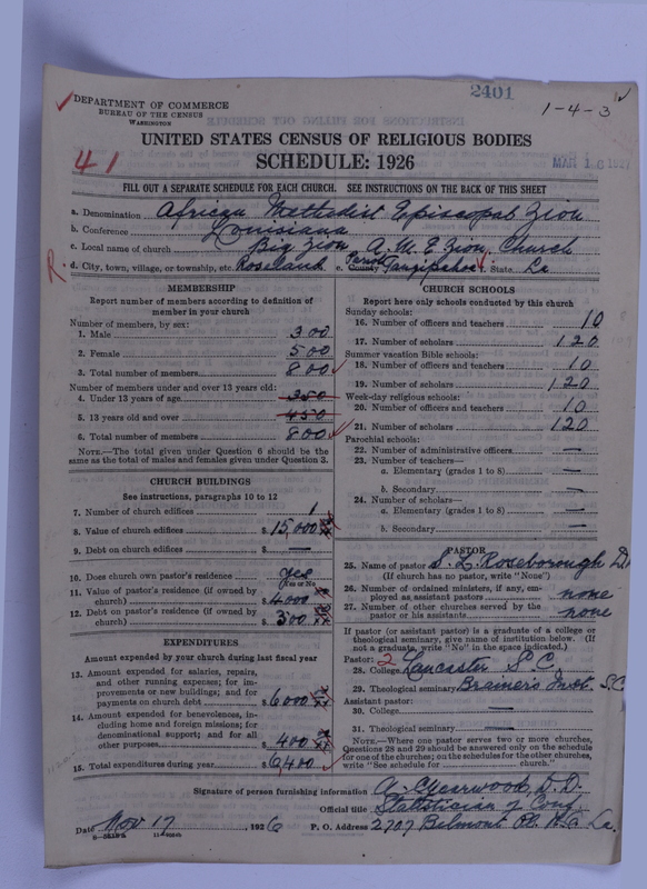Scan of African Methodist Episcopal Zion Church: 2401
