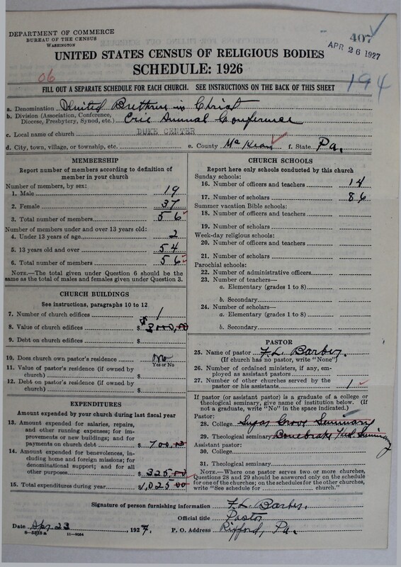 Scan of Church of the United Brethren in Christ: 407