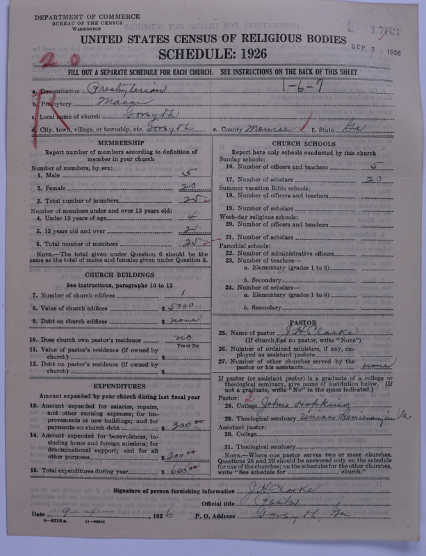 Scan of Presbyterian Church in the United States: 1763