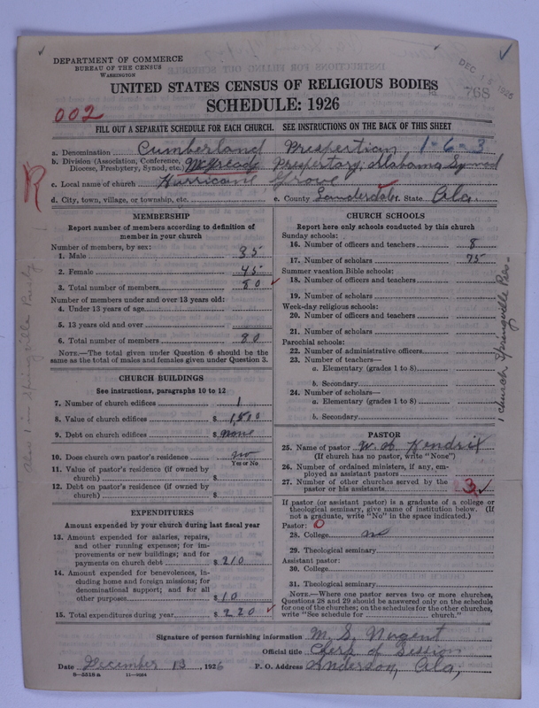 Scan of Cumberland Presbyterian Church: 768