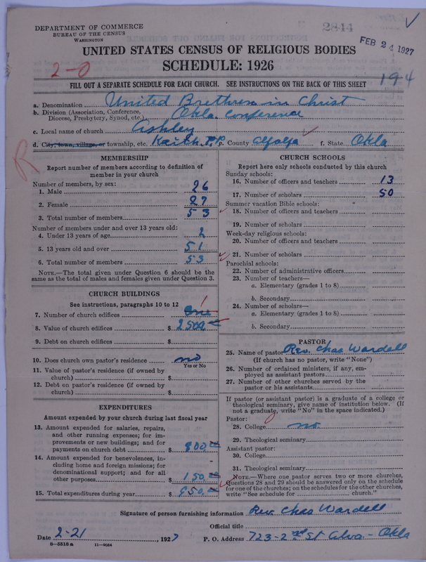 Scan of Church of the United Brethren in Christ: 2844