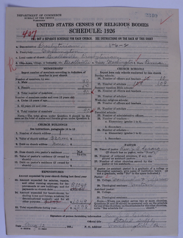 Scan of Presbyterian Church in the United States of America: 2340