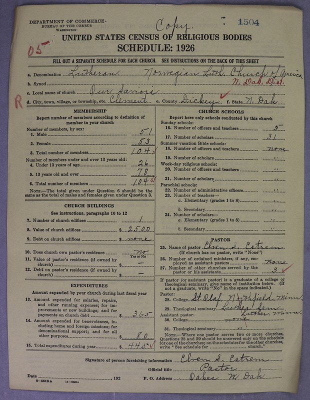 Scan of Norwegian Lutheran Church of America: 1504