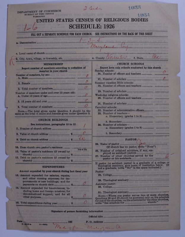 Scan of Methodist Protestant Church: 1034