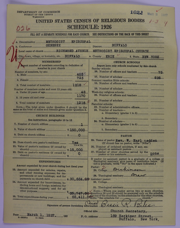 Scan of Methodist Episcopal Church: 1622