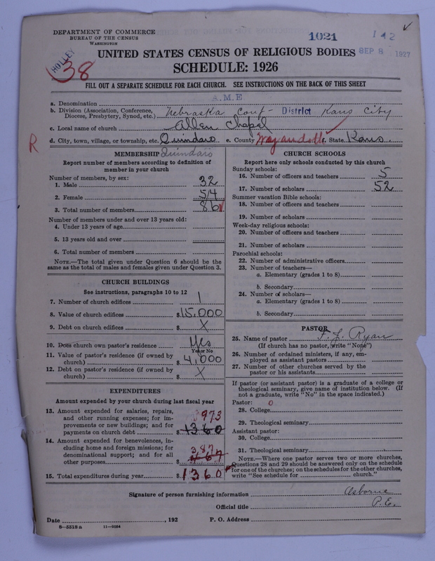 Scan of African Methodist Episcopal Church: 1021