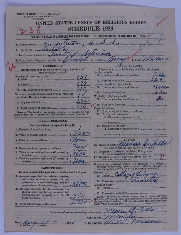 Scan of Presbyterian Church in the United States of America: 5160