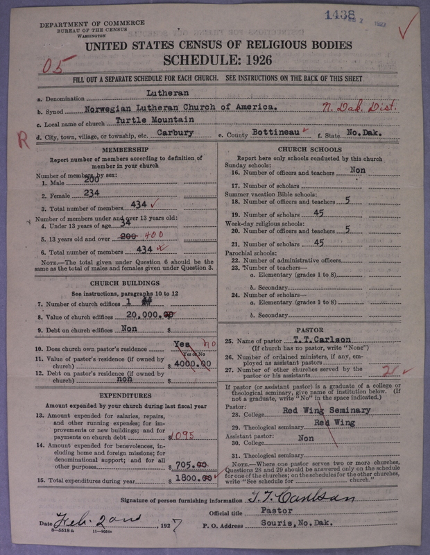 Scan of Norwegian Lutheran Church of America: 1438