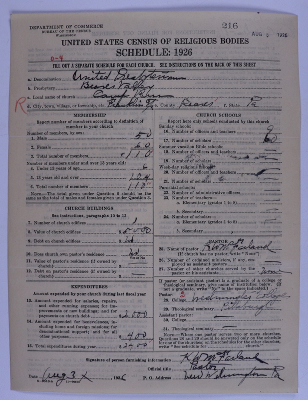 Scan of United Presbyterian Church of North America: 216