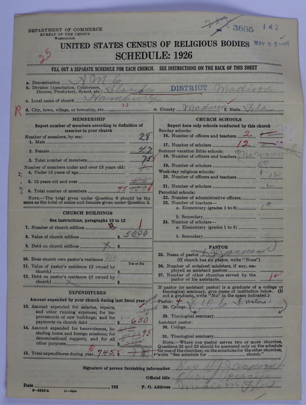 Scan of African Methodist Episcopal Church: 3685