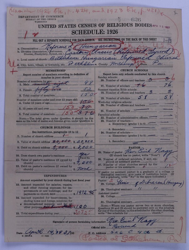 Scan of Reformed Church in the United States: 626