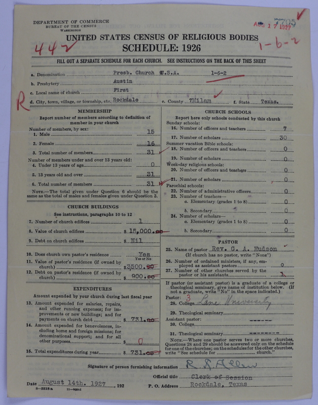 Scan of Presbyterian Church in the United States of America: 7705