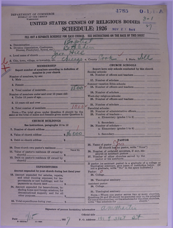 Scan of Negro Baptists: 4785