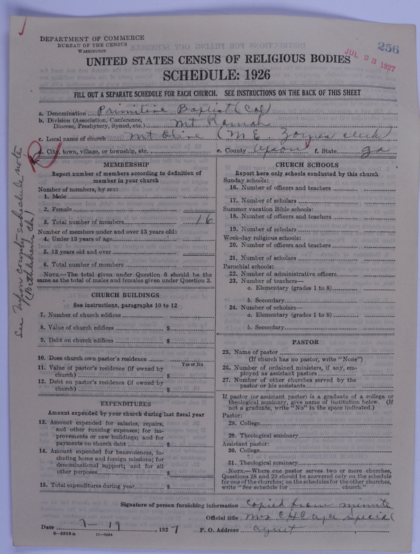 Scan of Colored Primitive Baptists: 256