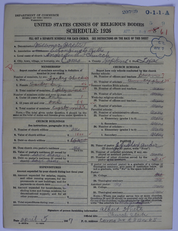 Scan of Negro Baptists: 20769