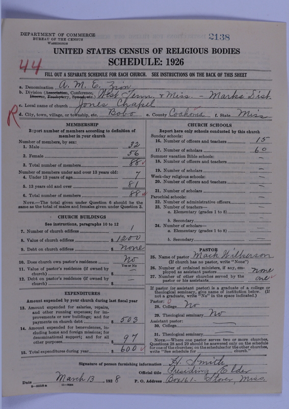 Scan of African Methodist Episcopal Zion Church: 2138
