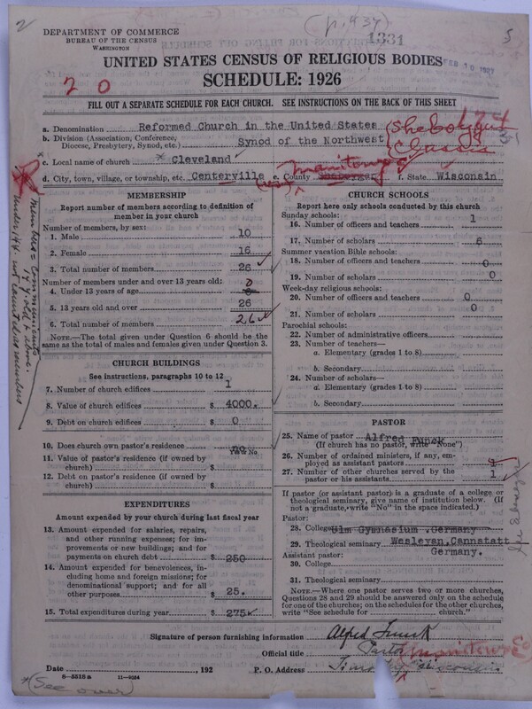 Scan of Reformed Church in the United States: 1331