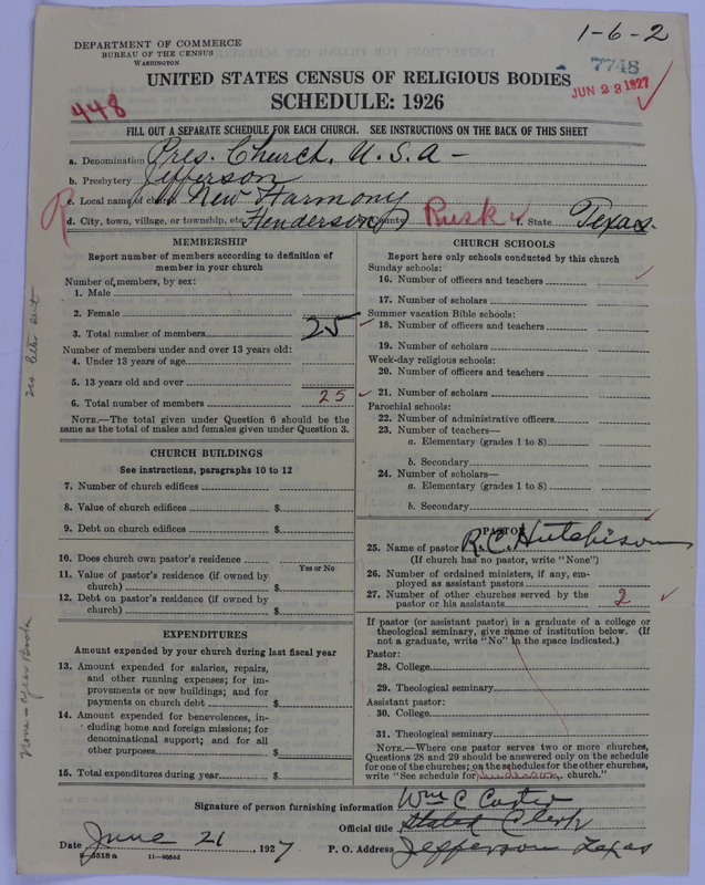 Scan of Presbyterian Church in the United States of America: 7748