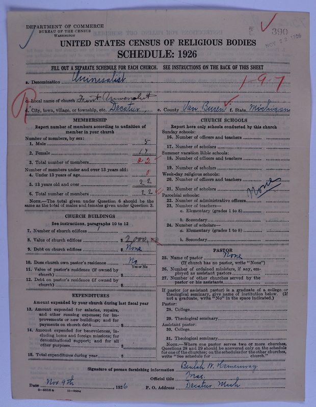Scan of Universalist Church: 390