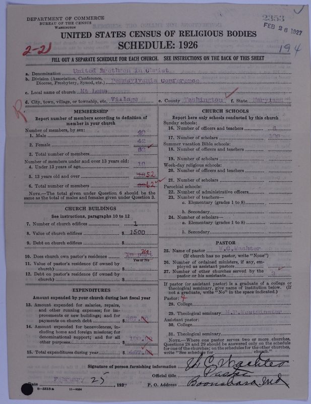 Scan of Church of the United Brethren in Christ: 2353