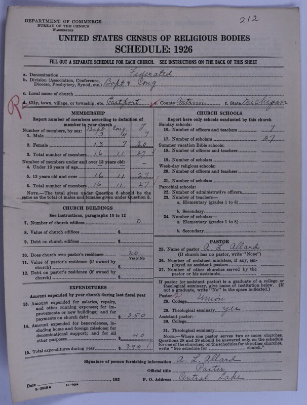 Scan of Federated Churches: 212