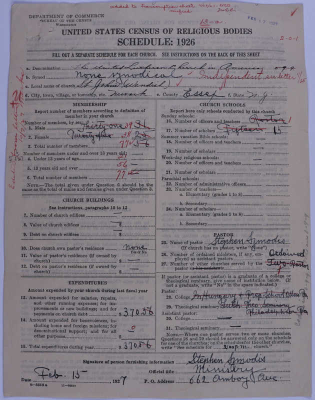 Scan of Independent Lutheran Congregations: 13a