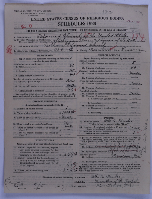 Scan of Reformed Church in the United States: 1329