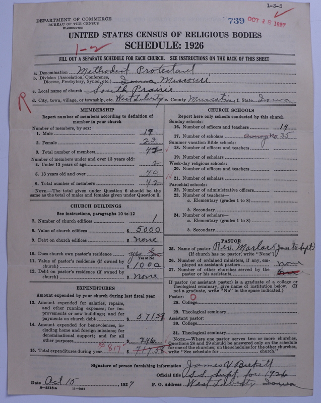 Scan of Methodist Protestant Church: 739