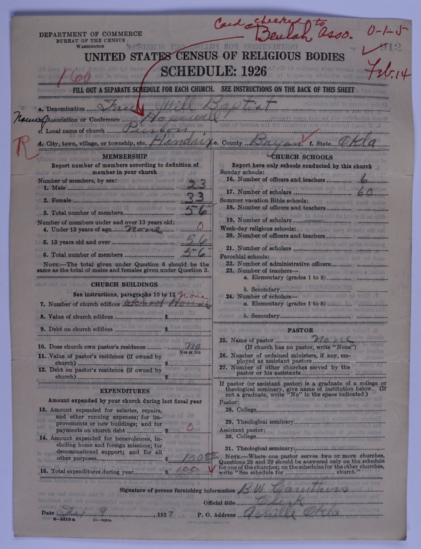 Scan of Free Will Baptists: 912