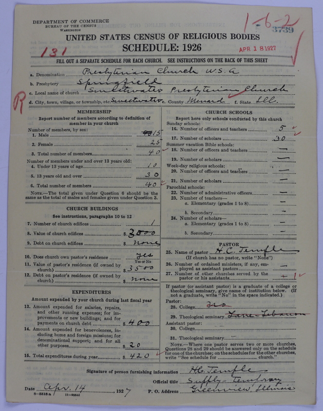 Scan of Presbyterian Church in the United States of America: 3739