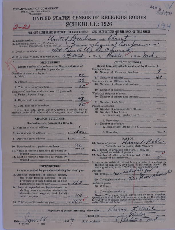 Scan of Church of the United Brethren in Christ: 2307