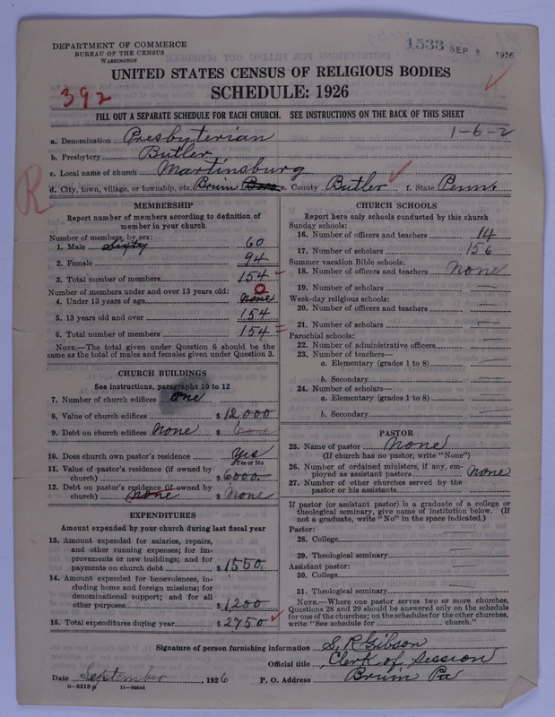 Scan of Presbyterian Church in the United States of America: 1533