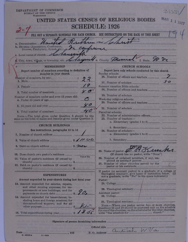 Scan of Church of the United Brethren in Christ: 2653