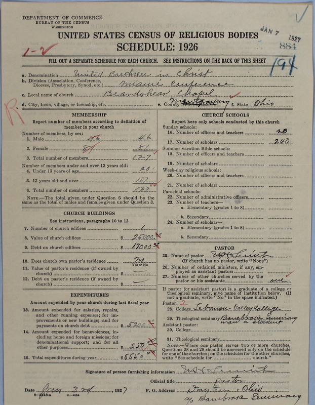 Scan of Church of the United Brethren in Christ: 884