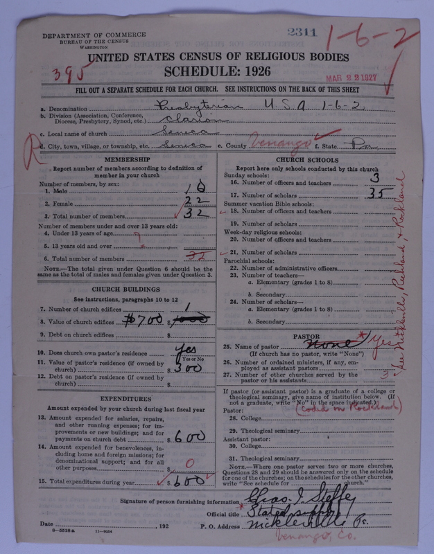 Scan of Presbyterian Church in the United States of America: 2311