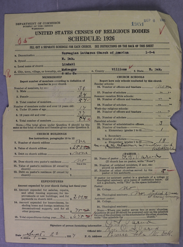 Scan of Norwegian Lutheran Church of America: 1951
