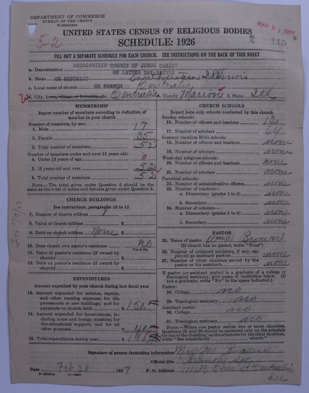 Scan of Reorganized Church of Jesus Christ of Latter Day Saints: 115