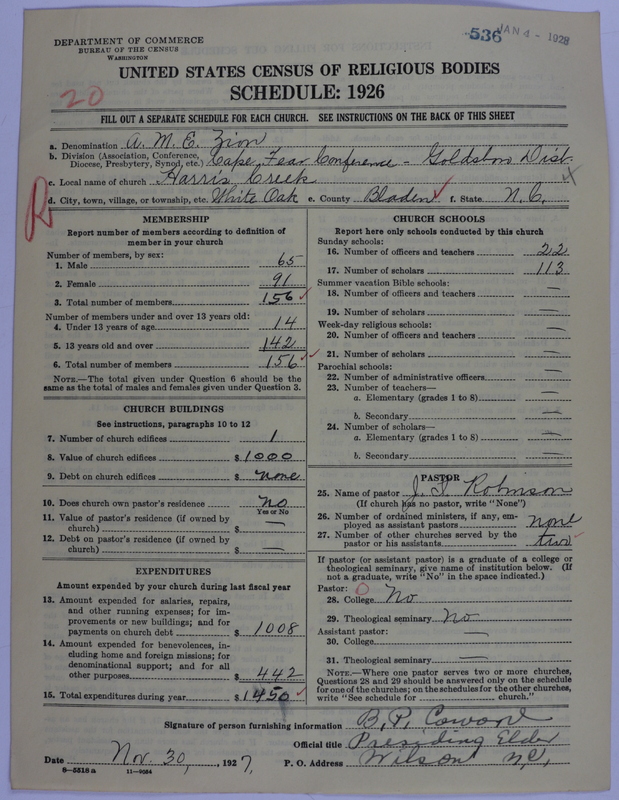 Scan of African Methodist Episcopal Zion Church: 536