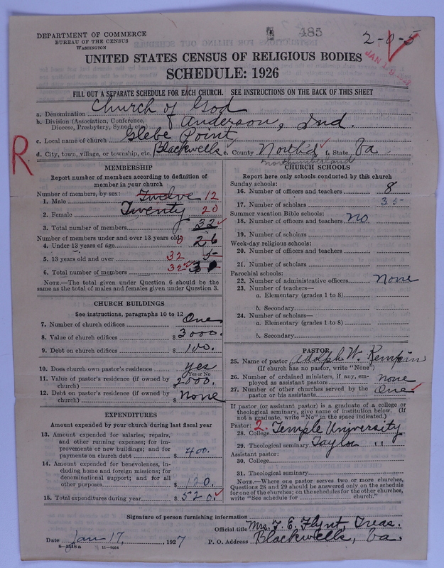 Scan of Church of God (Headquarters, Anderson, Ind.): 485