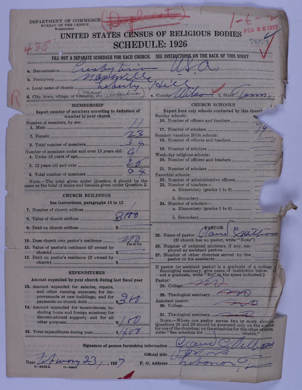 Scan of Presbyterian Church in the United States of America: 7071