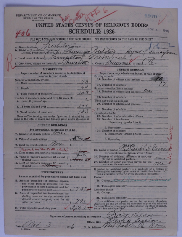 Scan of Presbyterian Church in the United States of America: 1970